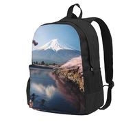 Unkhtt Japan Mount Fuji Landscape Print Large Capacity Backpack For Adults Daily Use Hiking Travel School Work Commuting