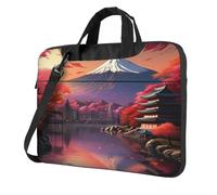 Unkhtt Japan Mount Fuji Landscape Print Stylish Laptop Bag Portable Single-Shoulder Case For Briefcase For Work Travel