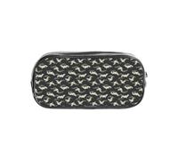 Unkhtt Japanese Crane & Pine Print Clear Pencil Case for Kids Students Boys Girls Transparent Stationery Organizer