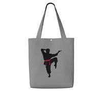 Unkhtt Karate Men Print Carryall Shoulder Bag Large Capacity Reusable Grocery Tote Bags Travel Lightweight