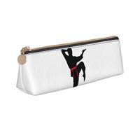 Unkhtt Karate Men Print Pencil Case Large Capacity Triangle Pouch for Pens Cases Student and School College
