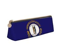 Unkhtt Kentucky State Flag Print Pencil Case Large Capacity Triangle Pouch for Pens Cases Student and School College