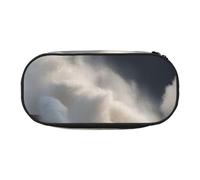 Unkhtt Lighthouse in Storm Print Large Capacity Pencil Pen Pouch Students Dual Zip School Stationery Makeup Storage