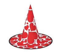 Unkhtt Love Heart Print Adults Festive Hat Carnival Party Cosplay Costume Comfortable Cap For Headwear