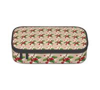 Unkhtt Lovely Sweet Red Cherry 1 Print Student Pencil Case 8.3 X 2 X 3.7in Pencil Pouch School Office Travel Pen Bag