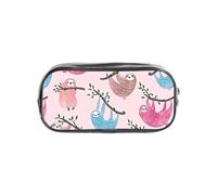 Unkhtt Naughty Sloth Print Clear Pencil Case for Kids Students Boys Girls Transparent Stationery Organizer