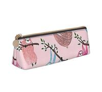 Unkhtt Naughty Sloth Print Pencil Case Large Capacity Triangle Pouch for Pens Cases Student and School College