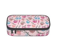 Unkhtt Naughty Sloth Print Student Pencil Case 8.3 X 2 X 3.7in Pencil Pouch School Office Travel Pen Bag