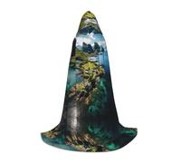 Unkhtt Norway Islands Print Hooded Cloak Men Women Teens Kids For Carnival Costume Parties Halloween Cosplay