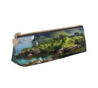 Unkhtt Norway Islands Print Pencil Case Large Capacity Triangle Pouch for Pens Cases Student and School College