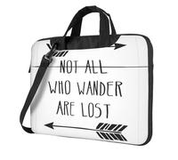 Unkhtt Not All Who Wander Are Lost Print Stylish Laptop Bag Portable Single-Shoulder Case For Briefcase For Work Travel