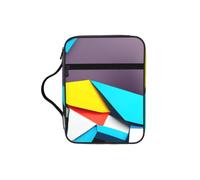 Unkhtt Origami Multicolor Papercraft Cranes 1 Print Bible Storage Bag Scripture Holder Waterproof Cover Travel Church Everyday Storage