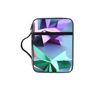Unkhtt Origami Multicolor Papercraft Cranes Print Bible Storage Bag Scripture Holder Waterproof Cover Travel Church Everyday Storage