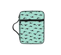 Unkhtt Pacific Ocean Whale Print Bible Storage Bag Scripture Holder Waterproof Cover Travel Church Everyday Storage