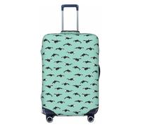 Unkhtt Pacific Ocean Whale Print Suitcase Cover Stretchable Luggage Protector for Hard Soft Shell Suitcases Travel