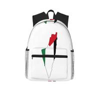 Unkhtt Palestine Flag Map Print Unisex Lightweight Casual Backpack Travel Hiking Commuting Daily Use Sports Gym