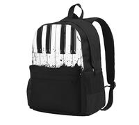 Unkhtt Piano Print Large Capacity Adult Backpack Unisex Travel Bag Daypack Hiking Camping Commuting