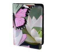 Unkhtt Pink Butterfly 1 Print 5.5in Passport Travel Document Wallet Case for Men and Women Compact and Secure