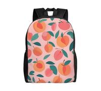 Unkhtt Pink Peach Pattern Seamless Pattern Print Stylish Unisex Large Capacity Backpack For Work Travel Camping Outdoor Adventures