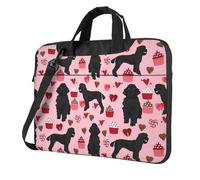 Unkhtt Pink Poodles Dogs Print Stylish Laptop Bag Portable Single-Shoulder Case For Briefcase For Work Travel