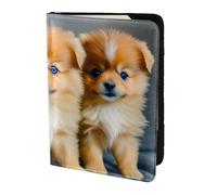 Unkhtt Pomeranians Puppies and Point Print 5.5in Passport Travel Document Wallet Case for Men and Women Compact and Secure