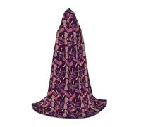 Unkhtt Purple Dragonfly Print Hooded Cloak Men Women Teens Kids For Carnival Costume Parties Halloween Cosplay