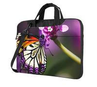 Unkhtt Purple Plum Butterfly Print Stylish Laptop Bag Portable Single-Shoulder Case For Briefcase For Work Travel
