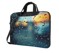 Unkhtt Rain Drops On Glass Print Stylish Laptop Bag Portable Single-Shoulder Case For Briefcase For Work Travel