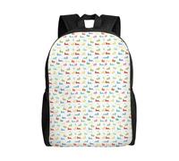 Unkhtt Rainbow Rabbit Print Stylish Unisex Large Capacity Backpack For Work Travel Camping Outdoor Adventures