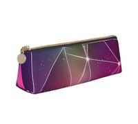 Unkhtt Red Galaxy Constellation Print Pencil Case Large Capacity Triangle Pouch for Pens Cases Student and School College