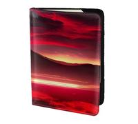Unkhtt Red Sky at Night Starry Print 5.5in Passport Travel Document Wallet Case for Men and Women Compact and Secure