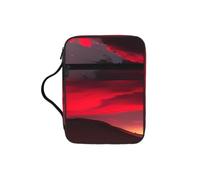Unkhtt Red Sky At Night Starry Print Bible Storage Bag Scripture Holder Waterproof Cover Travel Church Everyday Storage