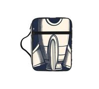 Unkhtt Rocket in Space Print Bible Storage Bag Scripture Holder Waterproof Cover Travel Church Everyday Storage