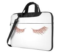 Unkhtt Rose Gold Eyelashes Print Stylish Laptop Bag Portable Single-Shoulder Case For Briefcase For Work Travel
