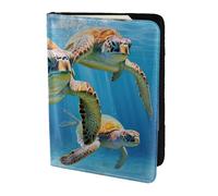 Unkhtt Sea Turtles Print 5.5in Passport Travel Document Wallet Case for Men and Women Compact and Secure