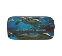 Unkhtt Sea Turtles Print Student Pencil Case 8.3 X 2 X 3.7in Pencil Pouch School Office Travel Pen Bag