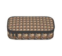 Unkhtt Seashell Landscape On The Beach Print Student Pencil Case 8.3 X 2 X 3.7in Pencil Pouch School Office Travel Pen Bag