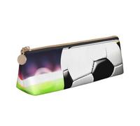Unkhtt Soccer Sports Ball Print Pencil Case Large Capacity Triangle Pouch for Pens Cases Student and School College