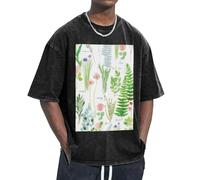 Unkhtt Springtime Herb Garden Print Fresh Comfortable Funny Vintage Oversized T-Shirts Classic-Fit Freedom Movement Black
