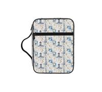Unkhtt Starfish and Lighthouse Print Bible Storage Bag Scripture Holder Waterproof Cover Travel Church Everyday Storage