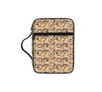 Unkhtt Starfish Seashell Sandy Beach Theme Print Bible Storage Bag Scripture Holder Waterproof Cover Travel Church Everyday Storage