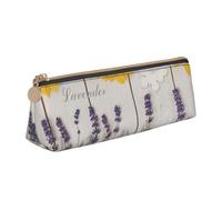 Unkhtt Sunflowers on Wooden Print Pencil Case Large Capacity Triangle Pouch for Pens Cases Student and School College