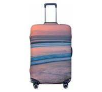 Unkhtt Sunset Beach Print Suitcase Cover Stretchable Luggage Protector for Hard Soft Shell Suitcases Travel