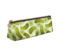 Unkhtt Sushi Dill Pickles Print Pencil Case Large Capacity Triangle Pouch for Pens Cases Student and School College