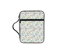 Unkhtt The Nature Wildlands Activities Pattern Print Bible Storage Bag Scripture Holder Waterproof Cover Travel Church Everyday Storage