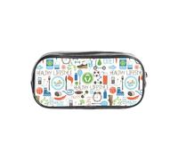 Unkhtt The Nature Wildlands Activities Pattern Print Clear Pencil Case for Kids Students Boys Girls Transparent Stationery Organizer