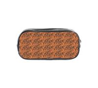 Unkhtt Tiger Stripes Orange Pattern Print Clear Pencil Case for Kids Students Boys Girls Transparent Stationery Organizer