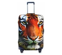 Unkhtt Tiger Stripes Orange Pattern Print Suitcase Cover Stretchable Luggage Protector for Hard Soft Shell Suitcases Travel