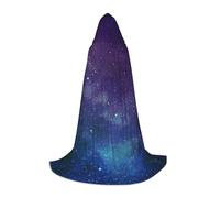 Unkhtt Universe With Stars And Galaxy Interstellar Print Unisex Comfort Hooded Cape For Cosplay Costume Festival Carnival Wizard Robes