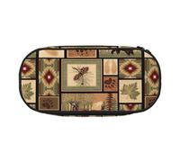 Unkhtt Wild Animals Print Large Capacity Pencil Pen Pouch Students Dual Zip School Stationery Makeup Storage